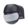 PIR daviklis, 12m, 180°, IP54, juodas PIR daviklis, 12m, 180°, IP54, juodas