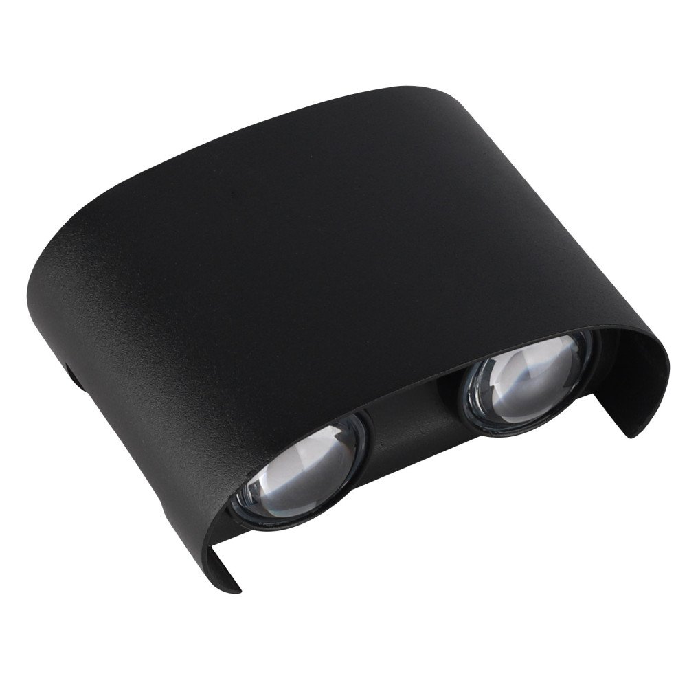 LED sieninis šviestuvas, juodas, 4W, šilta balta šviesa LED sieninis šviestuvas, juodas, 4W, šilta balta šviesa
