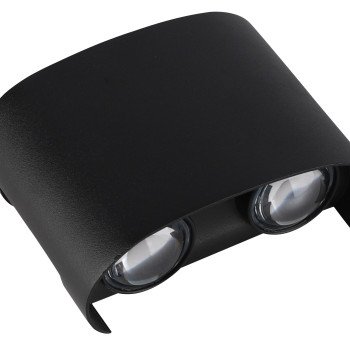LED sieninis šviestuvas, juodas, 4W, šilta balta šviesa