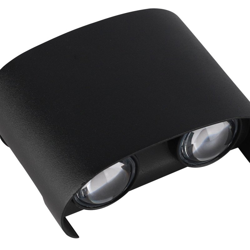 LED sieninis šviestuvas, juodas, 4W, šilta balta šviesa
