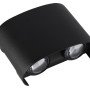 LED sieninis šviestuvas, juodas, 4W, šilta balta šviesa