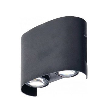 LED sieninis šviestuvas, juodas, 4W, šilta balta šviesa