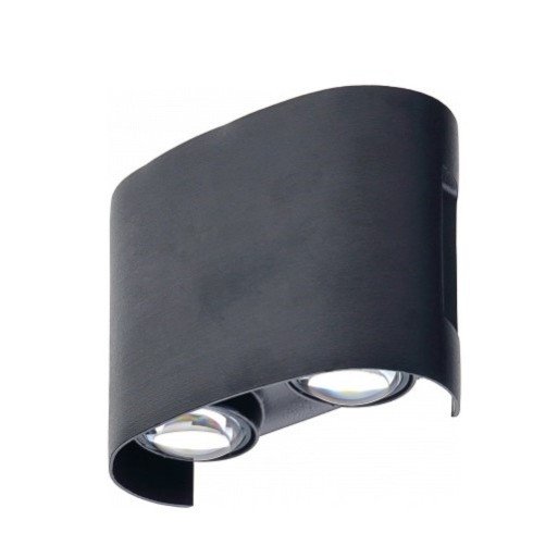 LED sieninis šviestuvas, juodas, 4W, šilta balta šviesa LED sieninis šviestuvas, juodas, 4W, šilta balta šviesa