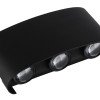 LED sieninis šviestuvas, juodas, 6W, šilta balta šviesa LED sieninis šviestuvas, juodas, 6W, šilta balta šviesa