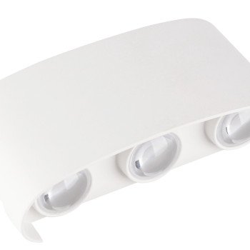 LED sieninis šviestuvas, baltas, 6W, šilta balta šviesa