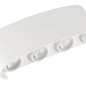 LED sieninis šviestuvas, baltas, 8W, šilta balta šviesa