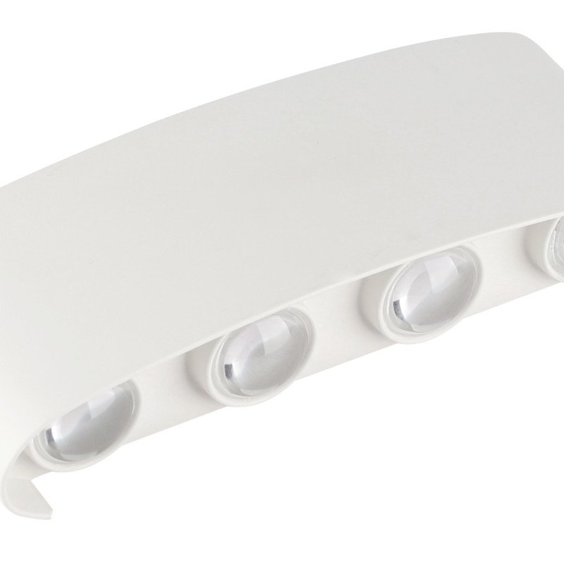 LED sieninis šviestuvas, baltas, 8W, šilta balta šviesa
