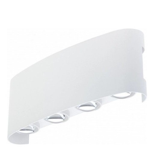 LED sieninis šviestuvas, baltas, 8W, šilta balta šviesa LED sieninis šviestuvas, baltas, 8W, šilta balta šviesa