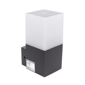 LED sieninis šviestuvas, tamsiai pilkas, 1 lizdas, Max 16W