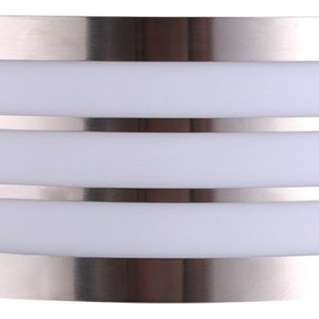 LED sieninis šviestuvas, nerūdyjantis plienas, grotelės, 1 lizdas, Max 16W