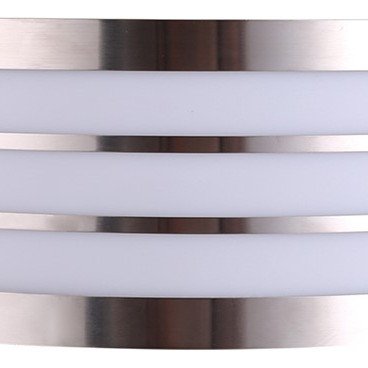 LED sieninis šviestuvas, nerūdyjantis plienas, grotelės, 1 lizdas, Max 16W