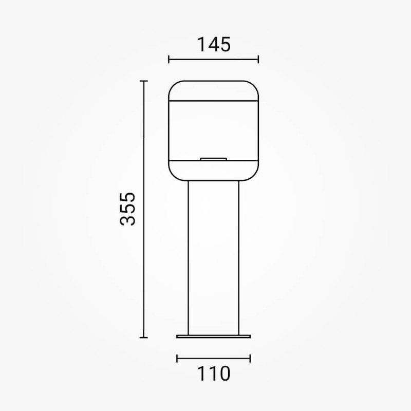 LED vejos lempa, 35cm, tamsiai pilka LED vejos lempa, 35cm, tamsiai pilka