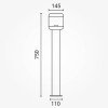 LED vejos lempa, 75cm, tamsiai pilka