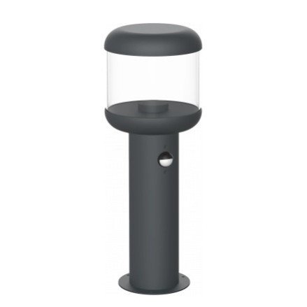 LED vejos lempa, 35cm, PIR jutiklis, tamsiai pilka