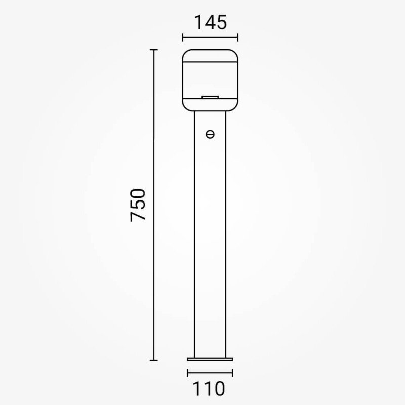 LED vejos lempa, 75cm, PIR jutiklis, tamsiai pilka LED vejos lempa, 75cm, PIR jutiklis, tamsiai pilka
