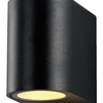 LED sieninis šviestuvas, juodas, cilindrinis, 1 lizdas, Max 35W