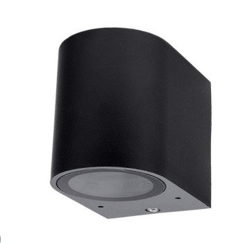 LED sieninis šviestuvas, juodas, cilindrinis, 1 lizdas, Max 35W