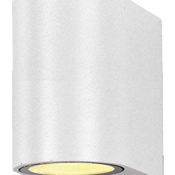 LED sieninis šviestuvas, baltas, cilindrinis, 1 lizdas, Max 35W