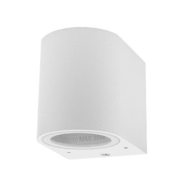 LED sieninis šviestuvas, baltas, cilindrinis, 1 lizdas, Max 35W
