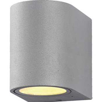 LED sieninis šviestuvas, sidabrinis, cilindrinis, 1 lizdas, Max 35W