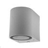 LED sieninis šviestuvas, sidabrinis, cilindrinis, 1 lizdas, Max 35W