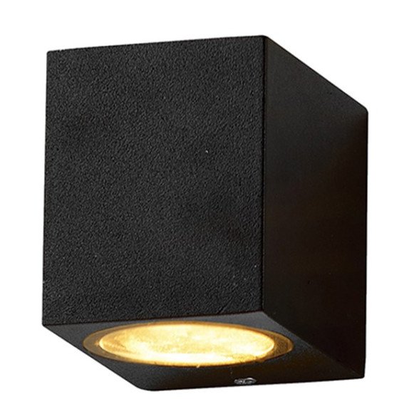 LED sieninis šviestuvas, juodas, kvadratinis, 1 lizdas, Max 35W LED sieninis šviestuvas, juodas, kvadratinis, 1 lizdas, Max 35W