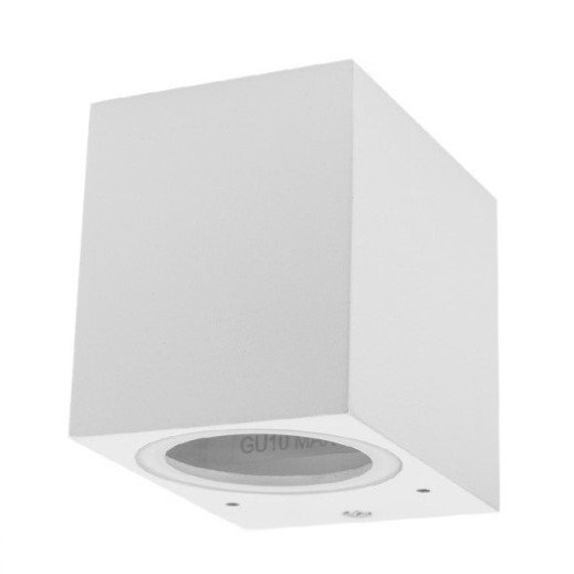 LED sieninis šviestuvas, baltas, kvadratinis, 1 lizdas, Max 35W LED sieninis šviestuvas, baltas, kvadratinis, 1 lizdas, Max 35W