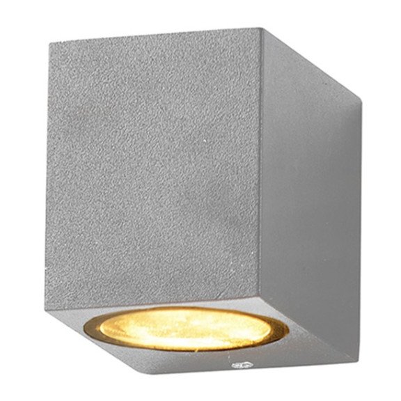 LED sieninis šviestuvas, sidabrinis, kvadratinis, 1 lizdas, Max 35W LED sieninis šviestuvas, sidabrinis, kvadratinis, 1 lizdas, Max 35W