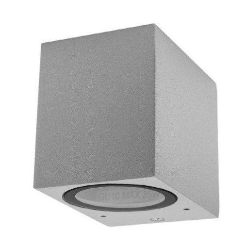 LED sieninis šviestuvas, sidabrinis, kvadratinis, 1 lizdas, Max 35W LED sieninis šviestuvas, sidabrinis, kvadratinis, 1 lizdas, Max 35W