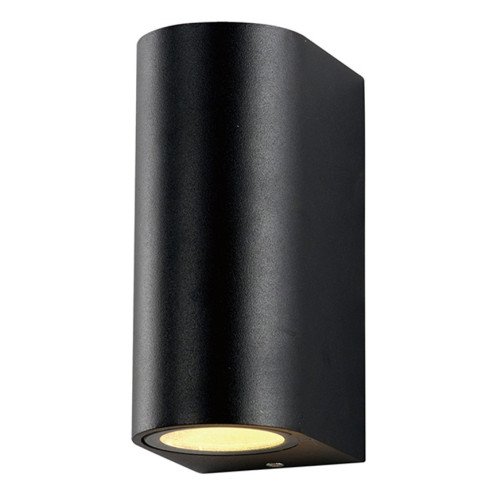 LED sieninis šviestuvas, juodas, cilindrinis, 2 lizdai, Max 35W LED sieninis šviestuvas, juodas, cilindrinis, 2 lizdai, Max 35W