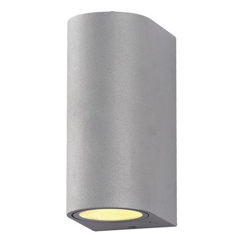LED sieninis šviestuvas, sidabrinis, cilindrinis, 2 lizdai, Max 35W LED sieninis šviestuvas, sidabrinis, cilindrinis, 2 lizdai, Max 35W