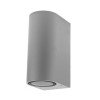 LED sieninis šviestuvas, sidabrinis, cilindrinis, 2 lizdai, Max 35W LED sieninis šviestuvas, sidabrinis, cilindrinis, 2 lizdai, Max 35W
