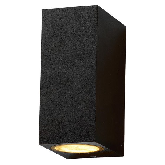 LED sieninis šviestuvas, juodas, stačiakampis, 2 lizdai, Max 35W LED sieninis šviestuvas, juodas, stačiakampis, 2 lizdai, Max 35W