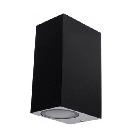 LED sieninis šviestuvas, juodas, stačiakampis, 2 lizdai, Max 35W LED sieninis šviestuvas, juodas, stačiakampis, 2 lizdai, Max 35W