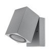 LED sieninis šviestuvas, sidabrinis, stačiakampis, 1 lizdas, Max 35W