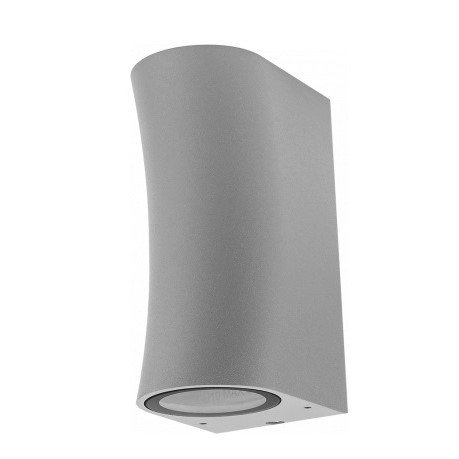 LED sieninis šviestuvas, sidabrinis, cilindrinis, lenktas, 2 lizdai, Max 35W LED sieninis šviestuvas, sidabrinis, cilindrinis, lenktas, 2 lizdai, Max 35W