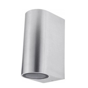 LED sieninis šviestuvas, poliruotas metalas, 2 lizdai, Max 35W