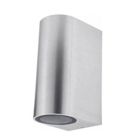 LED sieninis šviestuvas, poliruotas metalas, 2 lizdai, Max 35W