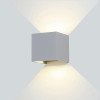 LED sieninis šviestuvas, pilkas, kvadratinis, reguliuojamas spindulys, 6W, šilta balta šviesa
