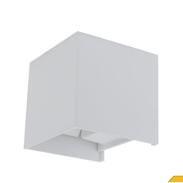 LED sieninis šviestuvas, baltas, kvadratinis, reguliuojamas spindulys, 12W, šilta balta šviesa