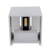 LED sieninis šviestuvas, baltas, kvadratinis, reguliuojamas spindulys, 12W, šilta balta šviesa