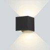 LED sieninis šviestuvas, juodas, kvadratinis, reguliuojamas spindulys, 12W, šilta balta šviesa