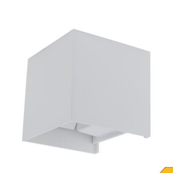 LED sieninis šviestuvas, baltas, kvadratinis, reguliuojamas spindulys, 12W, neutrali balta šviesa