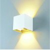 LED sieninis šviestuvas, baltas, kvadratinis, reguliuojamas spindulys, 12W, neutrali balta šviesa