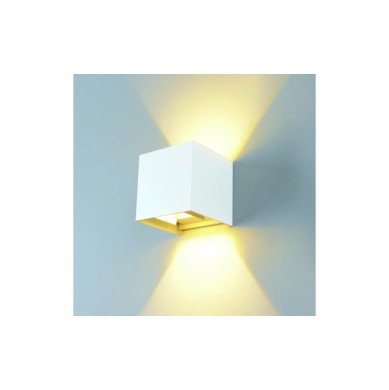 LED sieninis šviestuvas, baltas, kvadratinis, reguliuojamas spindulys, 12W, neutrali balta šviesa