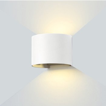 LED sieninis šviestuvas, baltas, apvalus, reguliuojamas spindulys, 6W, šilta balta šviesa