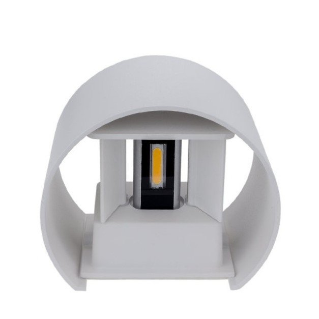 LED sieninis šviestuvas, baltas, apvalus, reguliuojamas spindulys, 6W, šilta balta šviesa