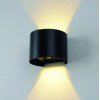 LED sieninis šviestuvas, juodas, apvalus, reguliuojamas spindulys, 6W, šilta balta šviesa
