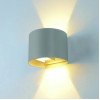 LED sieninis šviestuvas, pilkas, apvalus, reguliuojamas spindulys, 6W, šilta balta šviesa