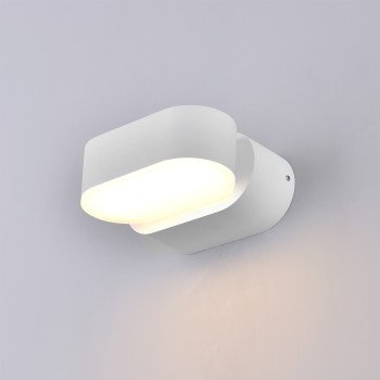LED sieninis šviestuvas, baltas, pasukamas, 6W, šilta balta šviesa